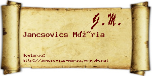 Jancsovics Mária névjegykártya